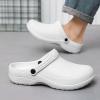 Hhhchpm Unisex EVA Clogs, Comfortable, Durable, Non-Slip, Oil-Resistant, Waterproof, Professional Chef & Nurse Work Shoes, Casual Style, Kitchen Shoes (12,White) view 3
