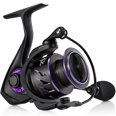 Piscifun Viper X Spinning Reel, Ultralight 6.2:1 High Speed Spinning Fishing Reel, 10+1BB, Carbon Fiber 22 LB Max Drag, 2000 Serie, Purple