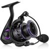 Piscifun Viper X Spinning Reel, Ultralight 6.2:1 High Speed Spinning Fishing Reel, 10+1BB, Carbon Fiber 22 LB Max Drag, 2000 Serie, Purple view 1