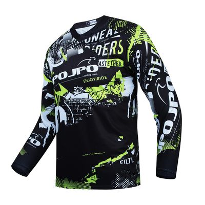 Kids Cycling Jersey Downhill Shirts 4-14 Years for Girls Boys Clothing Long Sleeve Powersports Teenagers Mountain Bike MTB Child Quick Dry Bicycle BMX Tops