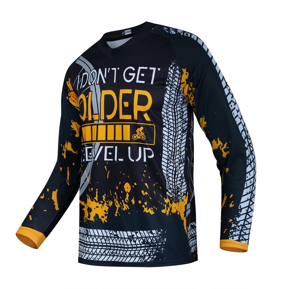 Kids Cycling Jersey Downhill Shirts 4-14 Years for Girls Boys Clothing Long Sleeve Powersports Teenagers Mountain Bike MTB Child Quick Dry Bicycle BMX Tops