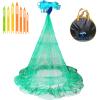 Saltwater Fishing Cast Net Eco-Friendly Rubber Sinker 1/2 Inches Mesh for Bait Shrimp Trap Fish Size 4FT/5FT/6FT/7FT/8FT/9FT/10FT/11FT/12FT Radius view 1
