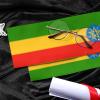 NineFit Basics Vintage Ethiopia Ethiopian Flag Graduation Stole Scarf Shawl Sash for Men Women Abroad Student International Study Class of 2024 Graduate Gift Unisex 72 inches Length view 3