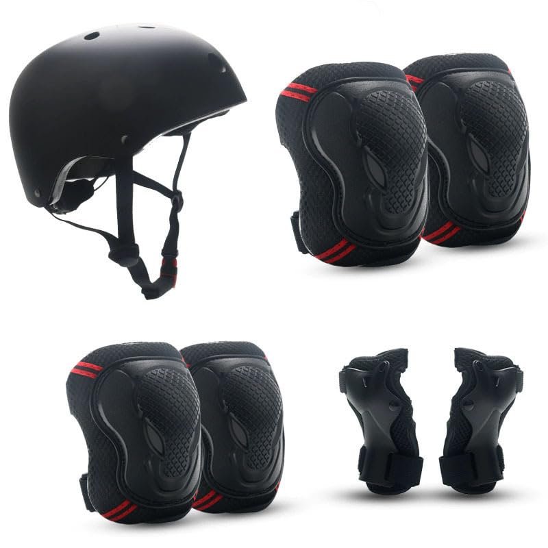 Castrap Children's Roller Skating Protective Gear, Cycling Helmet Set, Balance Bike, Bicycle, Skateboard, Ice Skating Sports Knee Protection Equipment (9,S(22.5KG-37.5KG))
