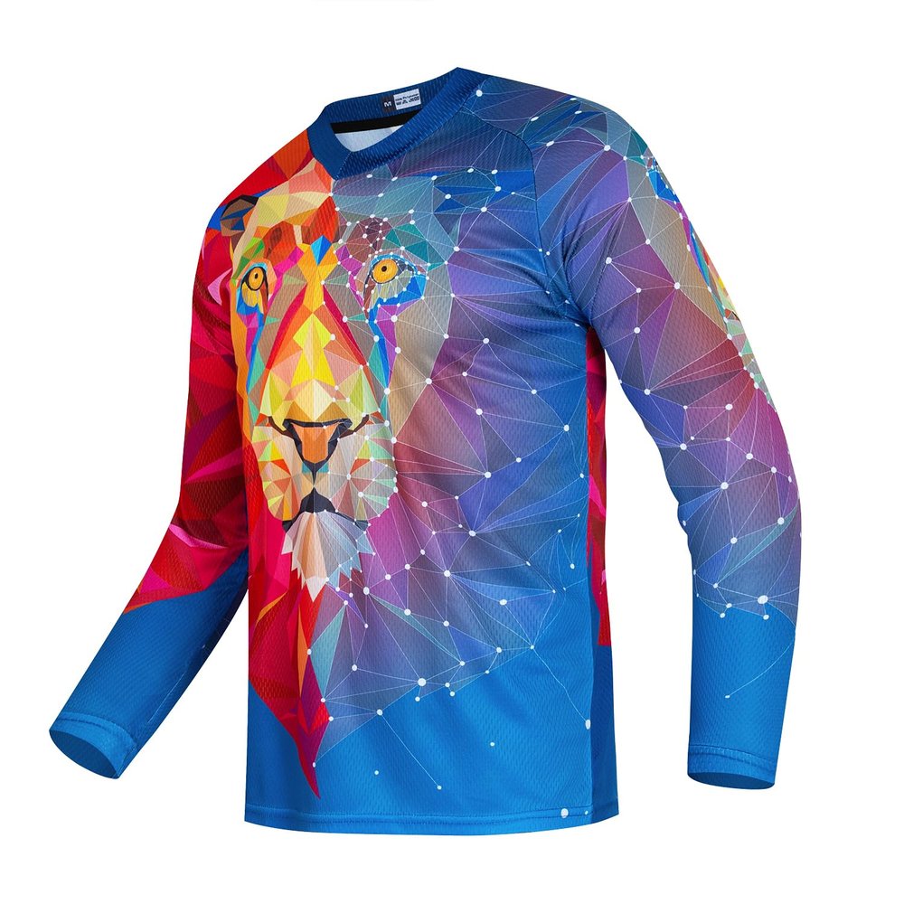 Kids Cycling Jersey Downhill Shirts 4-14 Years for Girls Boys Clothing Long Sleeve Powersports Teenagers Mountain Bike MTB Child Quick Dry Bicycle BMX Tops