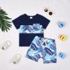 Boys Clothes 3t Baby Boy Toddler Summer Holiday Style Outfits Short Sleeve Top T-Shirt & Pocket Pant Light Blue Set 3-4Y view 2
