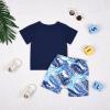 Boys Clothes 3t Baby Boy Toddler Summer Holiday Style Outfits Short Sleeve Top T-Shirt & Pocket Pant Light Blue Set 3-4Y view 3