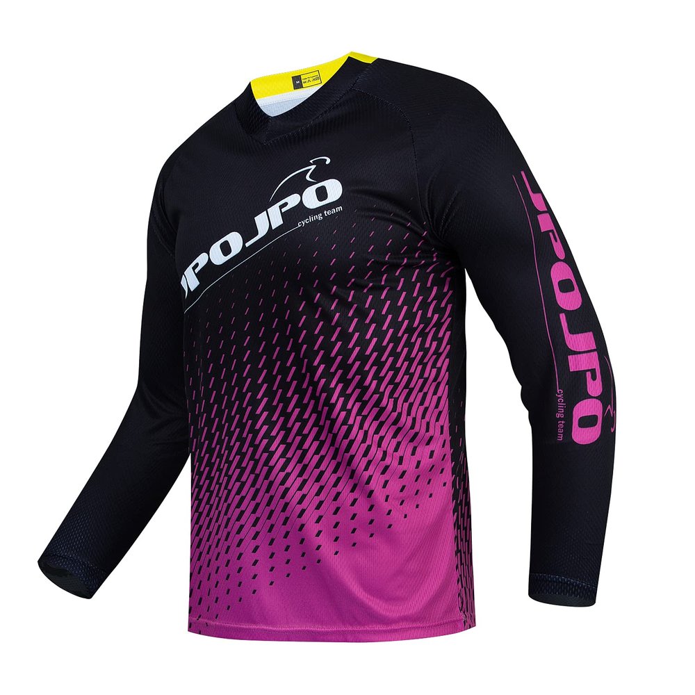 Kids Cycling Jersey Downhill Shirts 4-14 Years for Girls Boys Clothing Long Sleeve Powersports Teenagers Mountain Bike MTB Child Quick Dry Bicycle BMX Tops