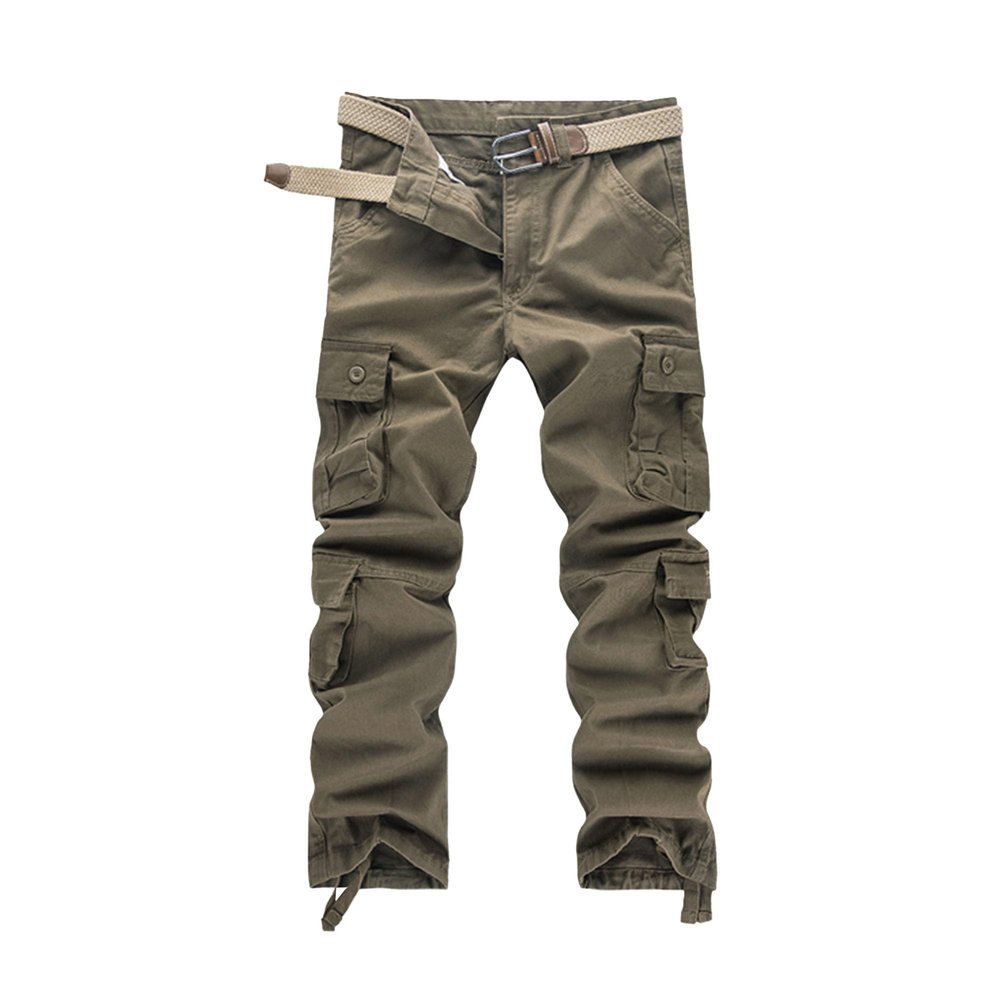JEsilunmaMY Men's Ripstop Camo Tactical Pants Multi-Pockets Military Army Cargo Pants Outdoor Hiking Combat Work Trousers (Yellow,44)