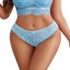 Avidlove Womens Underwear Lace Cheeky Panties Criss Cross Back Bikini Thongs Sexy Undies Light Blue XL view 1