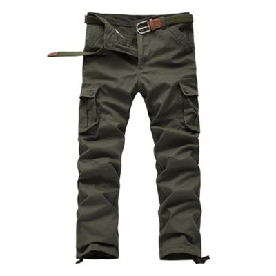 Men's Multi-Pocket Ripstop Tactical Pants Lightweight Outdoor Hiking Work Pants Loose Straight Cargo Trousers (Army Green2,28)