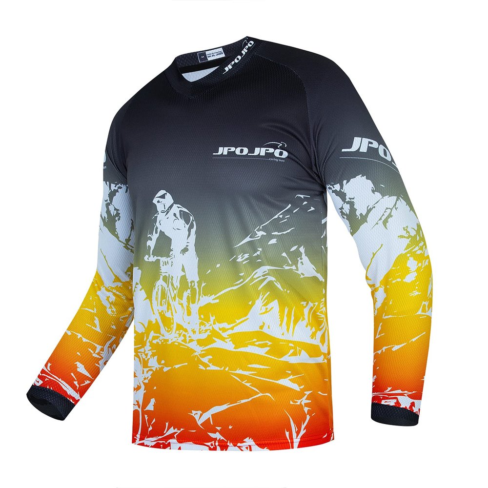 Kids Cycling Jersey Downhill Shirts 4-14 Years for Girls Boys Clothing Long Sleeve Powersports Teenagers Mountain Bike MTB Child Quick Dry Bicycle BMX Tops