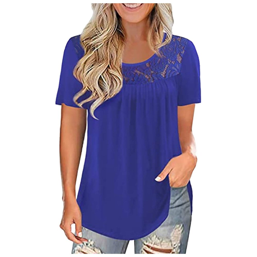 Amazon Deals Womens Blouses Dressy Casual Casual Long Sleeve Blouse Sweatshirt Women Winter Tops Cotton Long Sleeve Tees for Women Llady Blouses Boho Winter Womens Fashion Blue