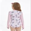 Batermoon Girls Long Sleeve One Piece Swimsuit Kids Multicolor Rash Guard Zipper Bathing Suits 5-14 Years view 3