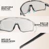 KAPVOE Photochromic Cycling Glasses Men Women Clear Mountain Bike Sunglasses MTB Sports Transition Triathlon Bicycle Running view 3