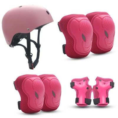 Castrap Children's Roller Skating Protective Gear, Cycling Helmet Set, Balance Bike, Bicycle, Skateboard, Ice Skating Sports Knee Protection Equipment (5,S(22.5KG-37.5KG))