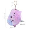 AOKWAWALIY Unicorn Plush Coin Purses 2 Pcs Cute Unicorn Coin Pouch Girl Birthday Ideas Small Kawaii Animal Plush Wallet with Keychain Zipper view 4