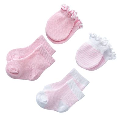 SAFIGLE 4pairs Adorable Newborn Clothing Set of Spandex Mittens Socks for Soft and Comfortable Socks for Every Occasion