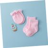 SAFIGLE 4pairs Adorable Newborn Clothing Set of Spandex Mittens Socks for Soft and Comfortable Socks for Every Occasion view 4