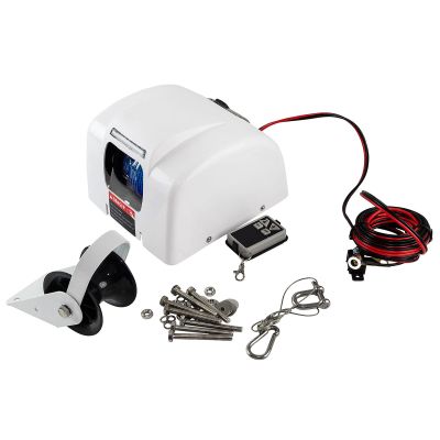 INPAITOO 25LBS Electric Anchor Winch Marine Anchor Winch Saltwater Boat Windlass Kit with Wireless Remote Control Anchors Up