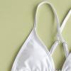 KAGAYD Girls Swimsuit 3 Piece Bathing Suits Solid Bikini Tankini Set Beach Swimwear with Lace Tulle Cover Ups Skirt (White, 14-16 Years) view 4