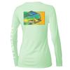 Palmyth Fishing Shirts for Women UPF 50+ Sun Protection Long Sleeve T-Shirt (Light Green/MahiMahi, L) view 1