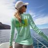 Palmyth Fishing Shirts for Women UPF 50+ Sun Protection Long Sleeve T-Shirt (Light Green/MahiMahi, L) view 2