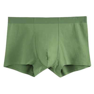 NineFit Basics Cotton Men's Underwear Solid Color Seamless Boxer Youth Sports Boxer Briefs, Small