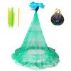 Gefischtter Saltwater Fishing Cast Net, Hand Throw Fishing Cast Net with Eco-Friendly Rubber Sinker 1/2 Inches Mesh for Saltwater Freshwater Size 4ft-12ft view 1
