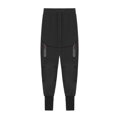 JEsilunmaMY Men's Casual Cargo Joggers Pants Tapered Sweatpants for Workout Gym Outdoor Hiking Pants with Zipper Pockets (Black,3X-Large)