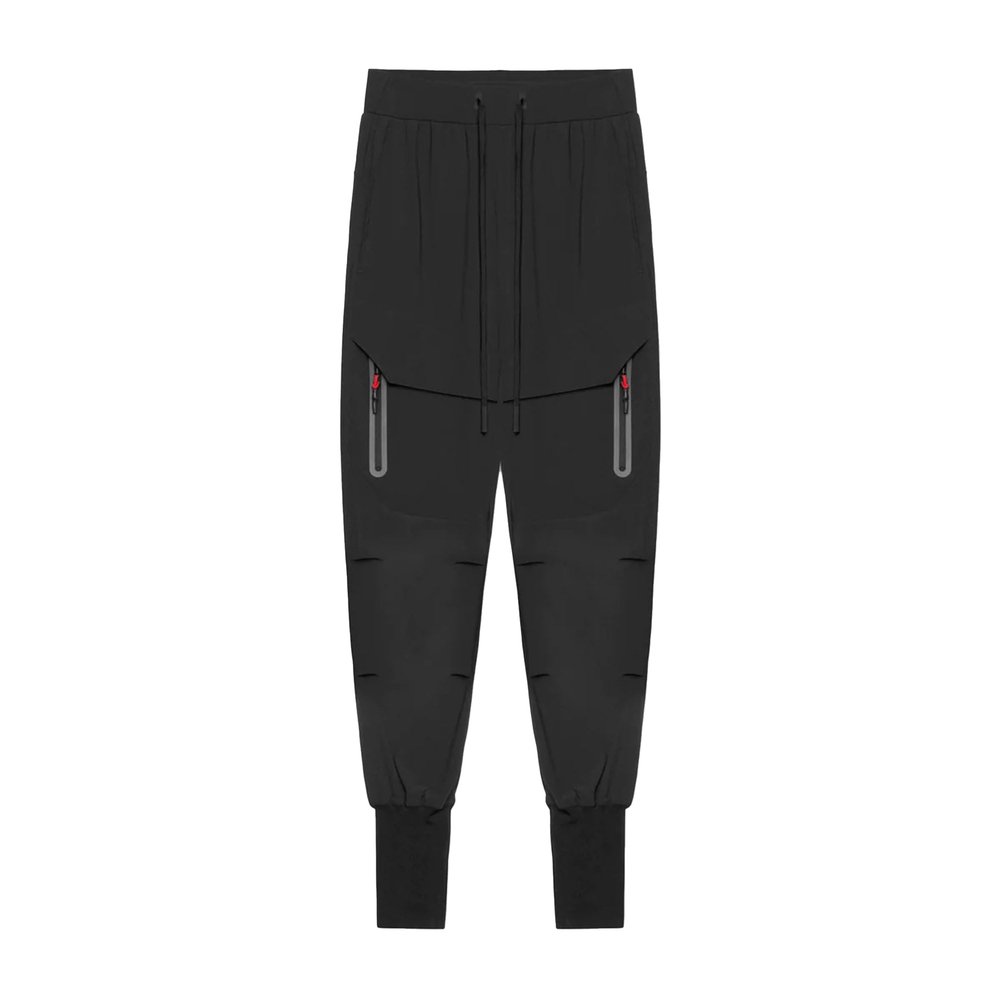 JEsilunmaMY Men's Casual Cargo Joggers Pants Tapered Sweatpants for Workout Gym Outdoor Hiking Pants with Zipper Pockets (Black,3X-Large)