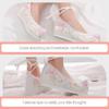SAFIGLE White Chinese Retro Hanfu Shoes for Women - Embroidered Upturned Bow Design with Hidden Height Increase Comfortable and Breathable for Daily Wear and Performances view 2