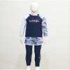 iiniim Kids 3 Piece Long Sleeve Swimsuits Rash Guard Swimwear UPF 50+ Swim Shirt Legging Pants Bathing Suit Navy Blue&Pink B 5-6 Years view 2