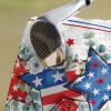 SEVENBABU Golf Towels for Golf Bags with Clip - Funny Microfiber Waffle Pattern Golf Towel Independence Day American Flag Blue Red Stripe Golf Accessories for Men Women Gifts 24x16 Inch view 2