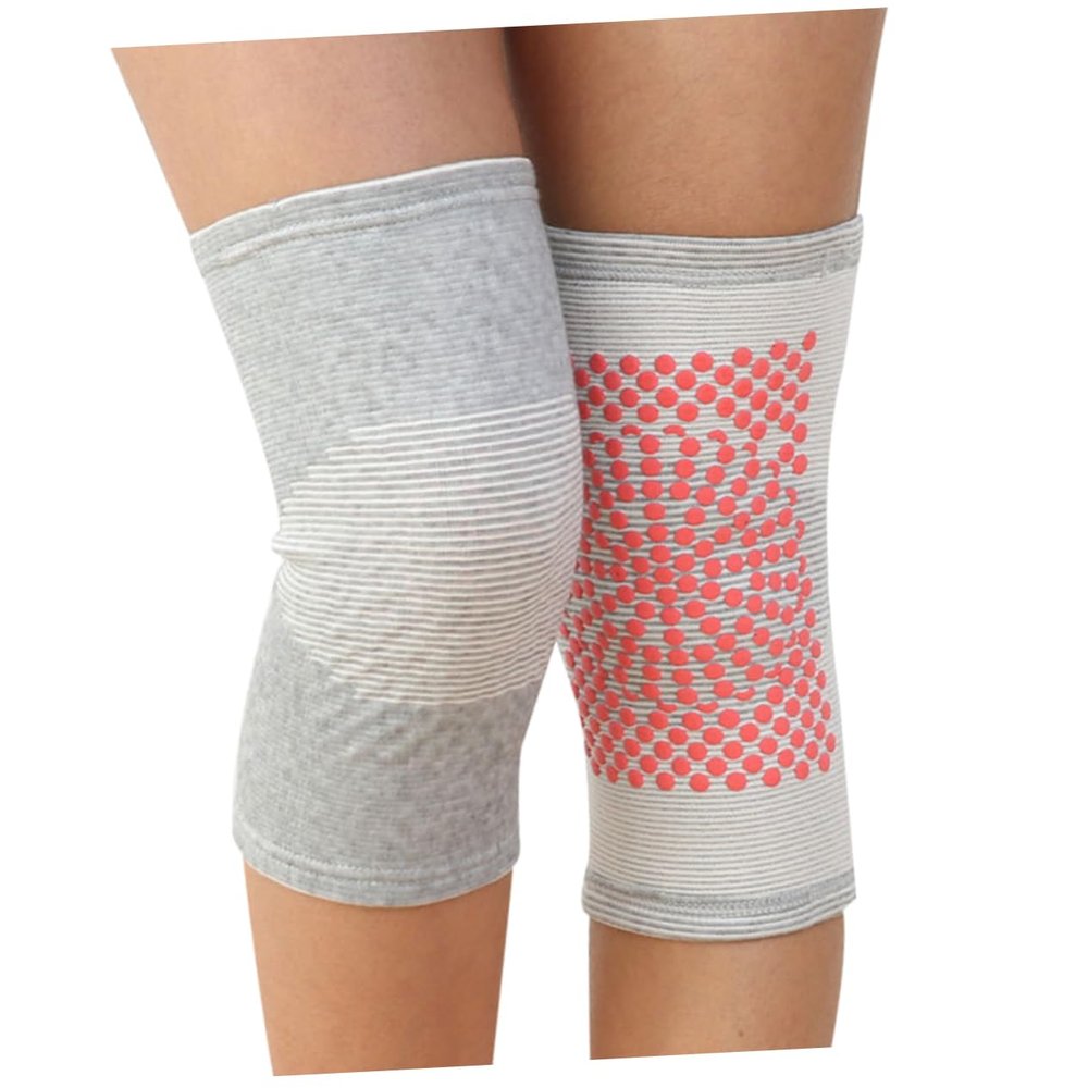 COOLHIYA Men Knee Massager Heat Thermal Knee Pad for Pain Relief Elastic Fit for Gym Workout Support