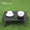 KJAOYU Portable Camping Side Table,Ultralight Aluminum Folding Beach Table,Mini Portable Aluminium Alloy Folding Table Outdoor Camping BBQ Picnic Table for Outdoor Cooking, Picnic, Camp view 3