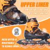 Nattork Adjustable Inline Skates for Little Kids Boys with Light up Wheels - Orange Child Blade Roller Skating for Beginners Size 1 2 3 4 Ages 7 8 9 10 view 3