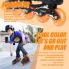 Nattork Adjustable Inline Skates for Little Kids Boys with Light up Wheels - Orange Child Blade Roller Skating for Beginners Size 1 2 3 4 Ages 7 8 9 10 view 4
