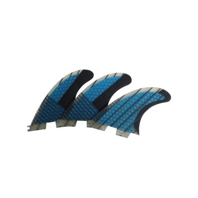DNRJEWTA Surfboard Fins G5 Surf Fins Three-Piece Surfboard Accessory Honeycomb Rudder FCS2 Surfboard Base Blue Surfing Accessories