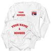 lepni.me Mens Personalised Long Sleeve Soccer Jersey Serbia T-Shirt Serbian Flag Badge European Football Championship 2024 (XL White Multi Color) view 1