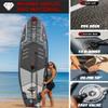 11'6x35'' Extra Wide Inflatable Paddle Board, 450lb Capacity Stand Up Paddle Board for Adults (x3), Stable Inflatable SUP, All Skill Levels, 3 Handles, 100L Backpack, 3PCS Paddle, 5L Dry Bag view 2