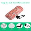 SEVENBABU Golf Towels for Golf Bags with Clip - Funny Microfiber Waffle Pattern Golf Towel Summer Ocean Coral Red Golf Accessories for Men Women Gifts 24x16 Inch view 4