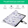 SEVENBABU Golf Towels for Golf Bags with Clip - Funny Microfiber Waffle Pattern Golf Towel Spring Orchid Flowers Plants Purple Golf Accessories for Men Women Gifts 24x16 Inch view 2