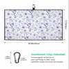 SEVENBABU Golf Towels for Golf Bags with Clip - Funny Microfiber Waffle Pattern Golf Towel Spring Orchid Flowers Plants Purple Golf Accessories for Men Women Gifts 24x16 Inch view 3