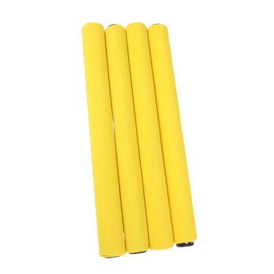 Anneome 4pcs Non-Slip Relay Baton with Sponge Grip Stainless Steel Track Relay Tools for Outdoor Racing Competitions for Adults Sports Events Yellow