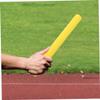 Anneome 4pcs Non-Slip Relay Baton with Sponge Grip Stainless Steel Track Relay Tools for Outdoor Racing Competitions for Adults Sports Events Yellow view 4