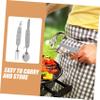 2pcs Multifunctional Camping Supplies Metal Knife Fork Spoon Set Tableware for Hiking view 3