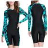 Parliky Women Sleeve Surf Swim Suit Sun Yellow Floral Design and Breast Pad Comfortable for Water Sports view 1