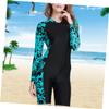 Parliky Women Sleeve Surf Swim Suit Sun Yellow Floral Design and Breast Pad Comfortable for Water Sports view 2