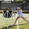 Topyond Foldable Aluminium Alloy Tennis Ball Hopper Cart with Wheels - Portable Basket Trolley for Tennis Balls Storage view 2